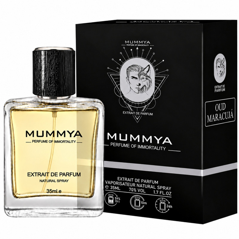 اکسترا پرفیوم مردانه مومیا مدل Oud Maracuja با رایجه گرم حجم 35 میلی‌لیتر