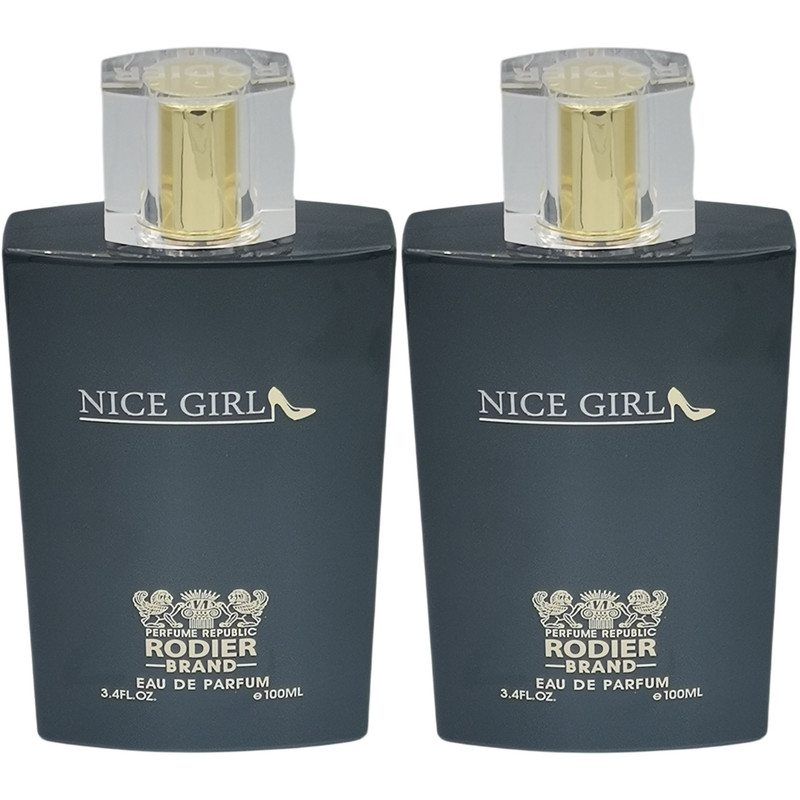 ادوپرفیوم زنانه رودیر مدل NICE GIRL با رایحه گرم حجم 100 میلی لیتر مجموعه دو عددی